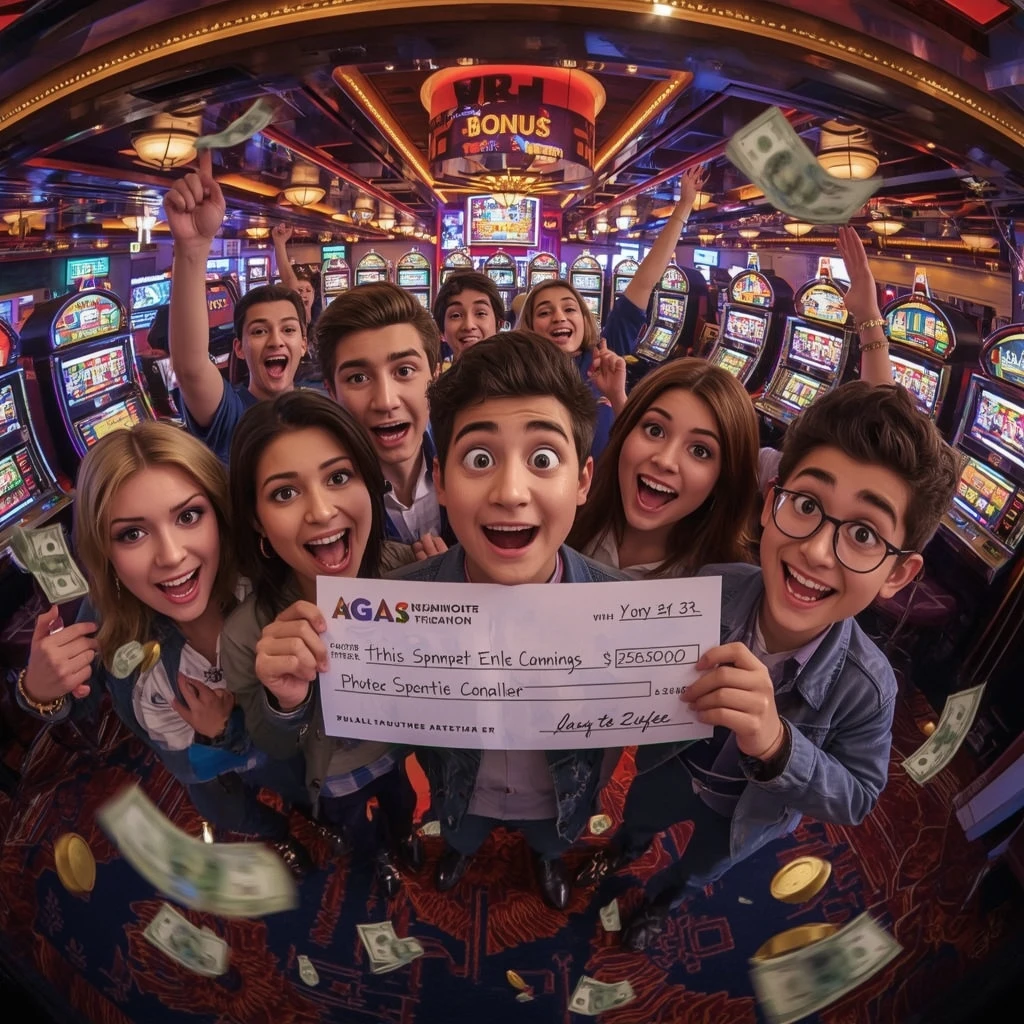 bonus dans les mains d'un homme au Casino Winner